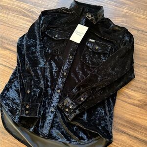Wrangler Retro Black Velvet Shirt